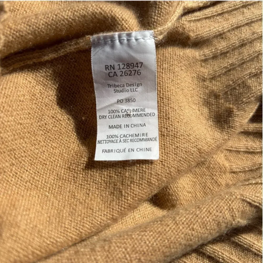 Nili Lotan Cashmere Boyfriend Sweater Size XS in Camel Boxy Fit